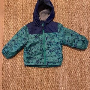 Carter's Dinosaur Print Jacket - Teal and Navy 18 months